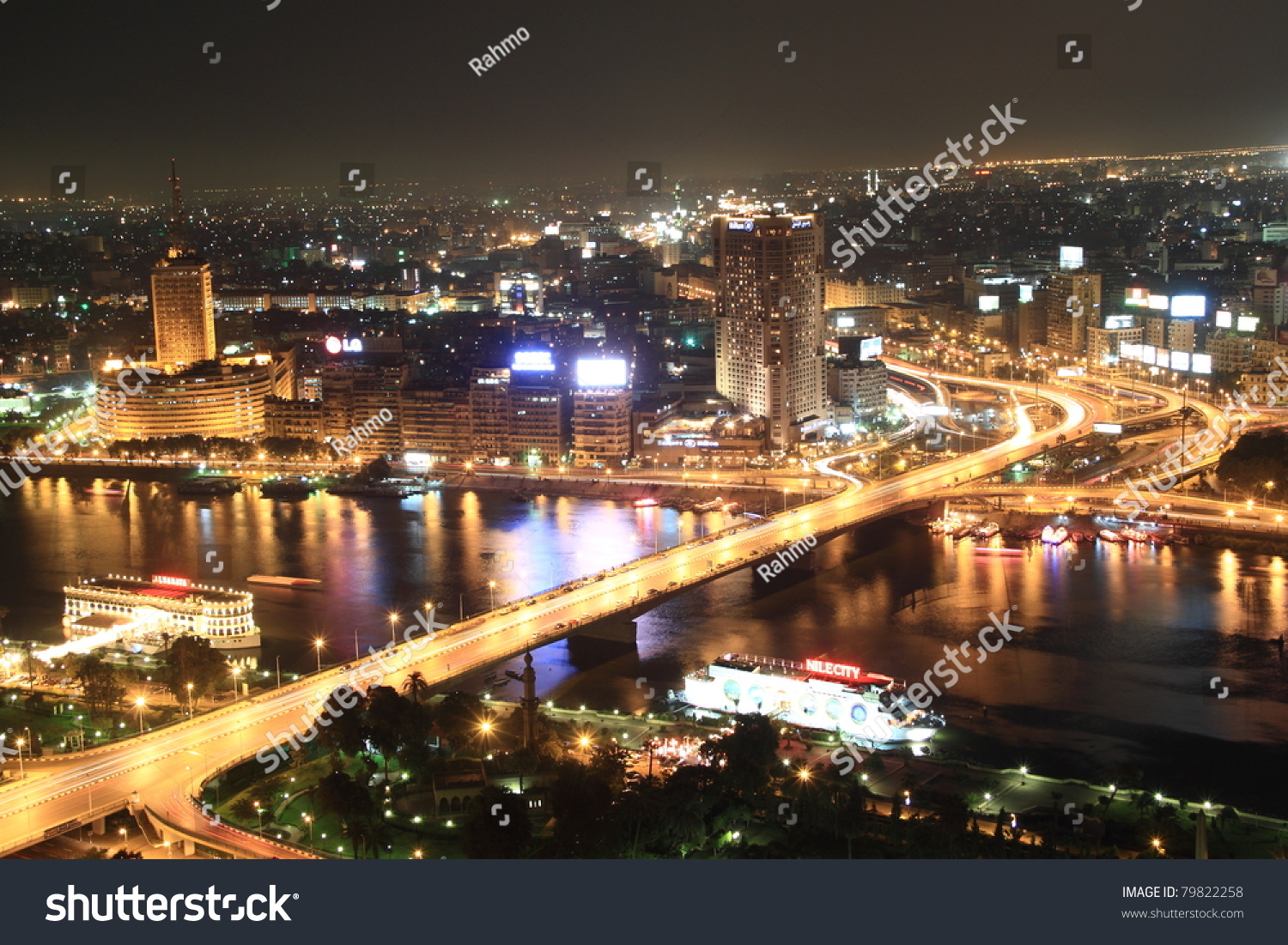 Cairo - Sept 30: View From Top Of Cairo Tower At Night Sept. 30, 2010 ...