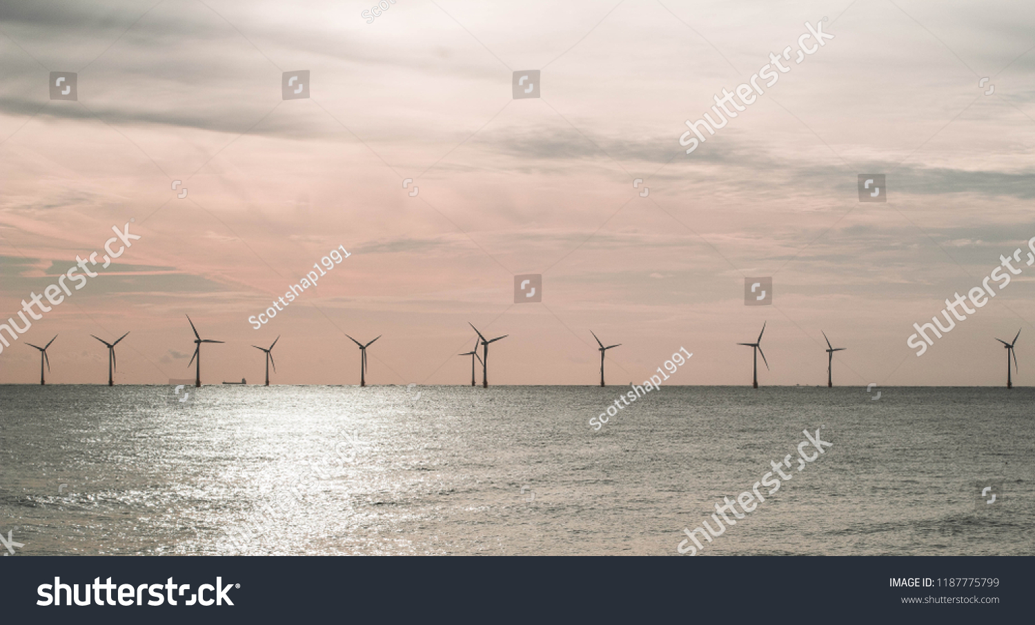 Caister On Sea Wind Turbines Stock Photo 1187775799 | Shutterstock