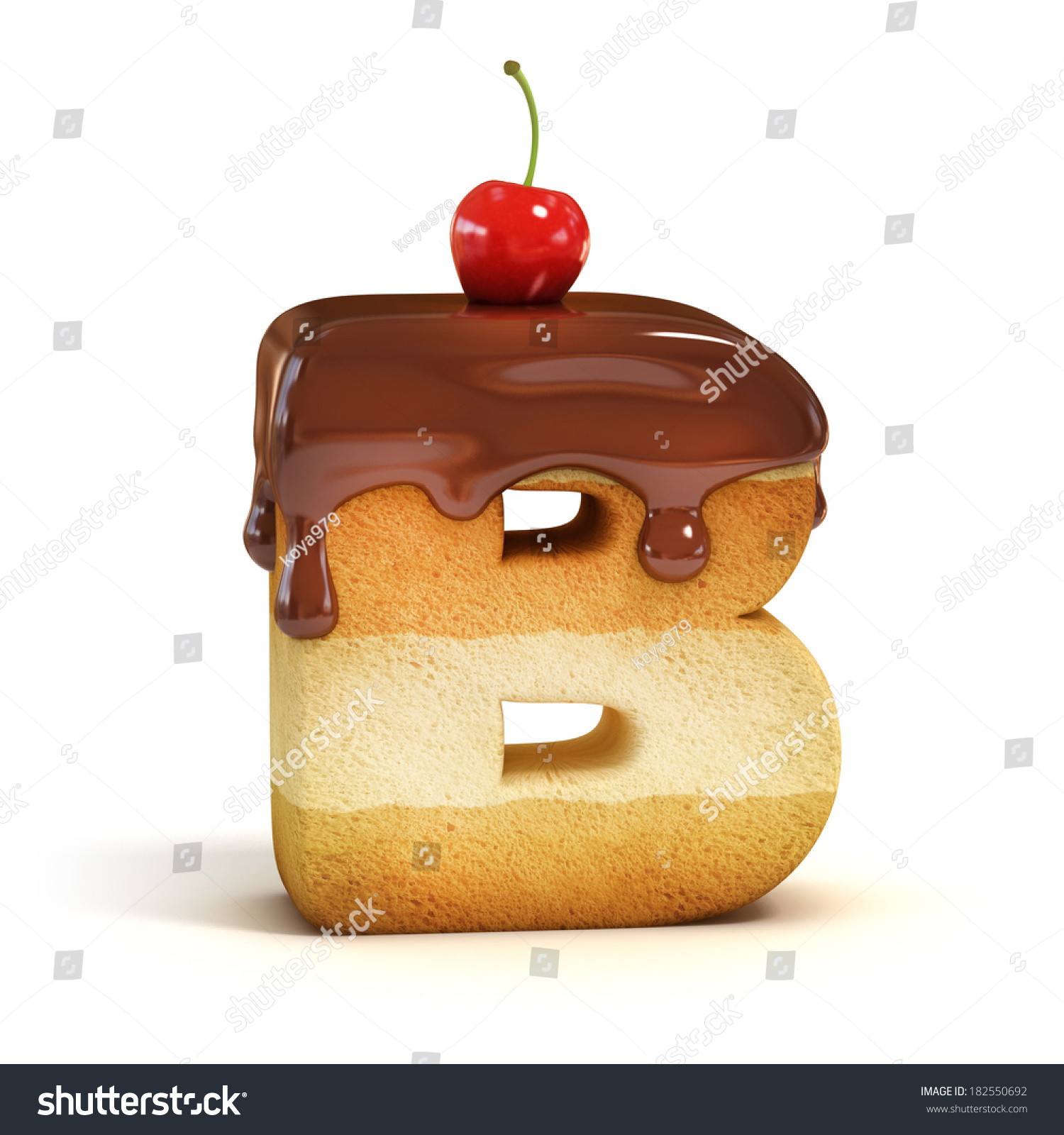 Cake 3d Font Letter B Stock Illustration 182550692 - Shutterstock