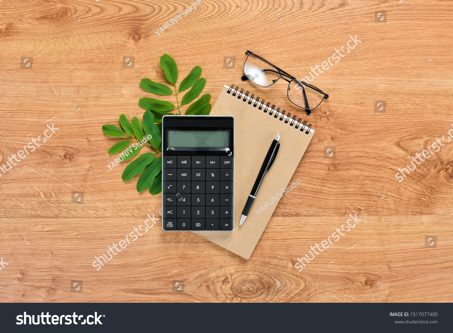 Calculator Office Accessories On Office Desk Stock Photo Edit Now