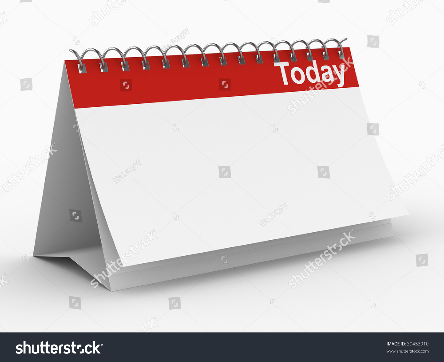 Calendar For Today On White Background. Isolated 3d Image Stock Photo ...