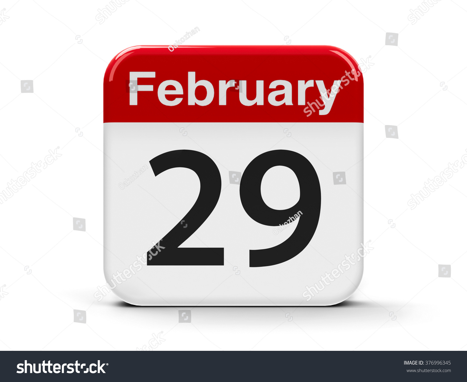 Calendar Web Button Twenty Ninth February Stock Illustration 376996345 