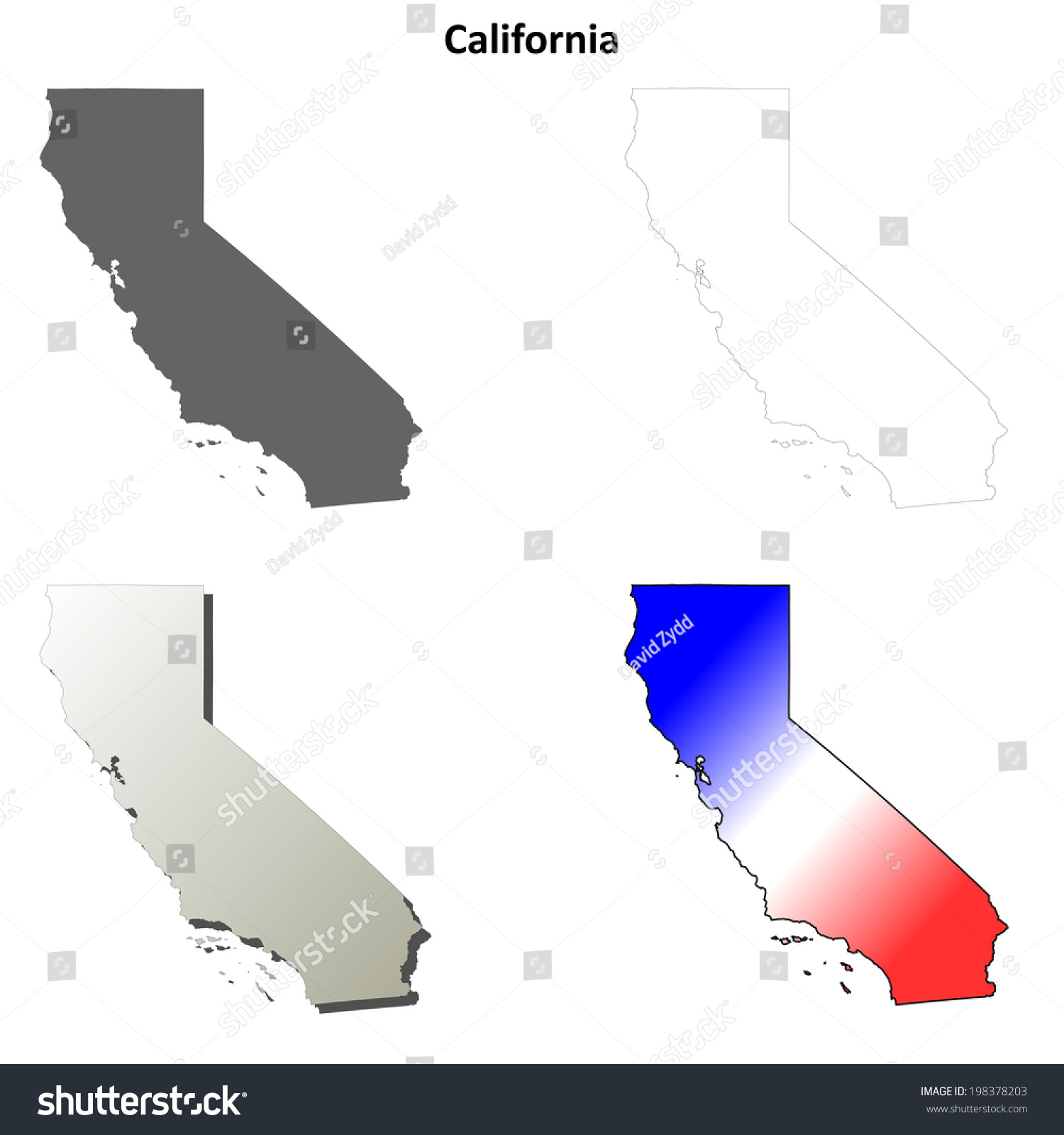 California Blank Outline Map Set Jpg Stock Illustration 198378203 California Blank Outline Map Set Jpg Stock Illustration 198378203