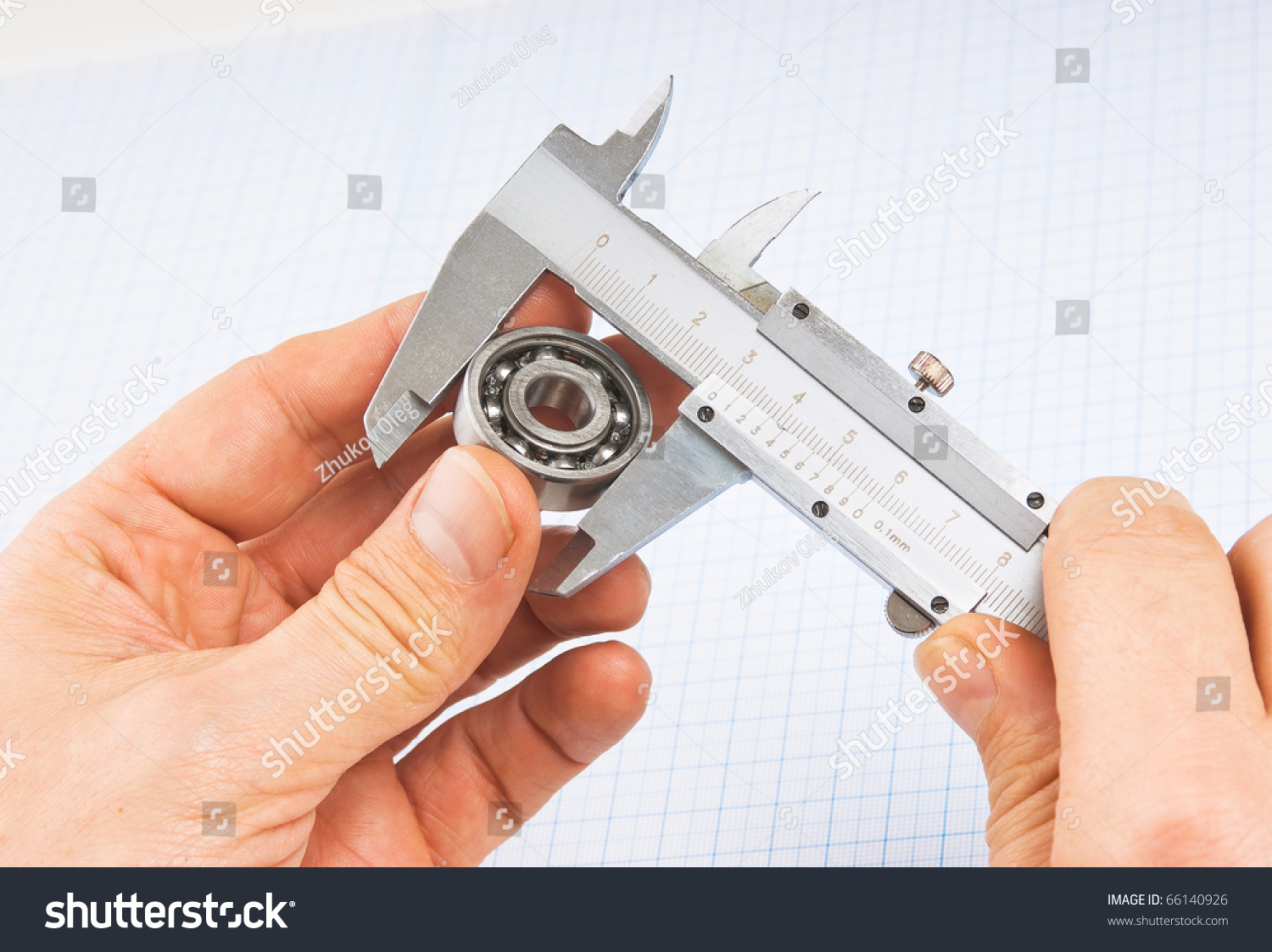 Calipers Bearing Square On Background Graph Stock Photo 66140926