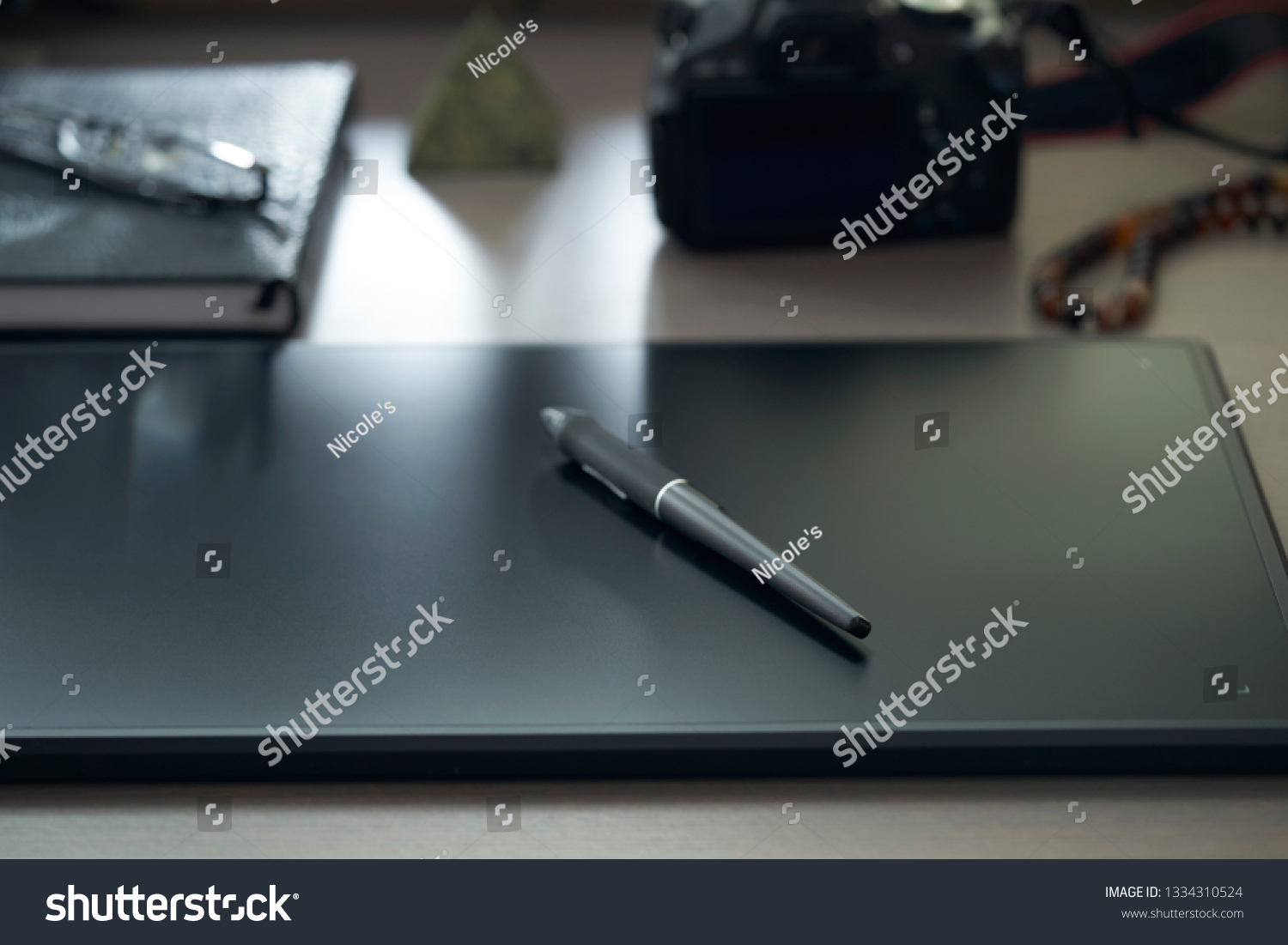 Camera Graphic Tablet Diary Glasses On Stock Photo Edit Now