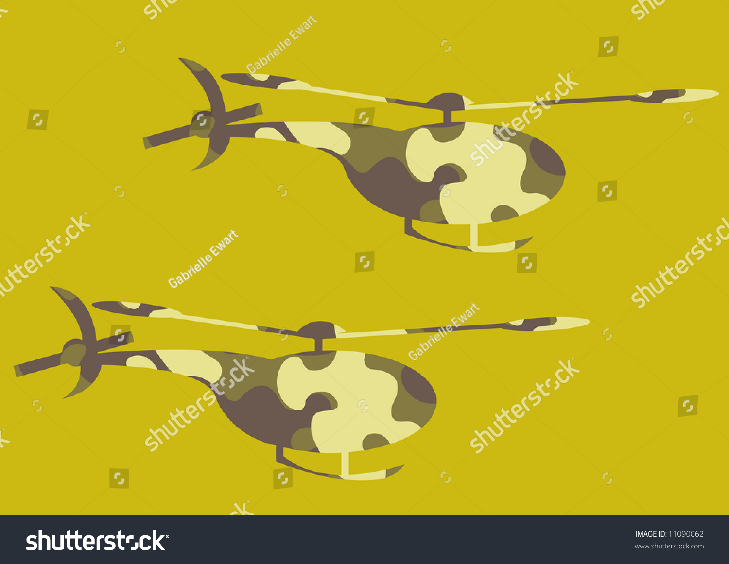 Camouflage Pattern Helicopter Stock Illustration 11090062