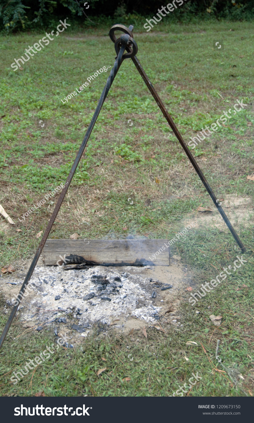 Camping Fire Pit Ashes Stock Photo Edit Now 1209673150