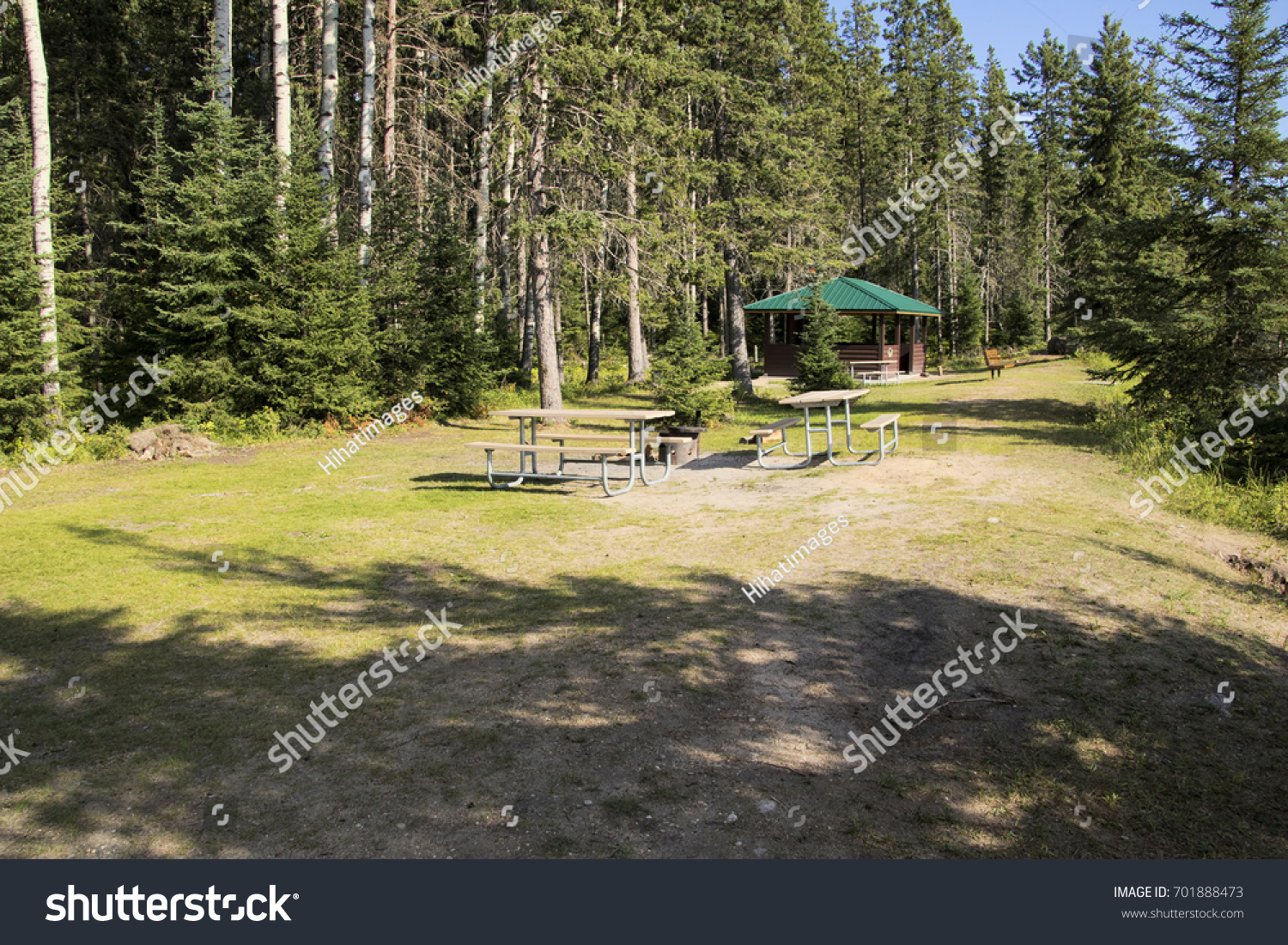 Campsite Picnic Campfire Areas Next Hiking Stock Photo Edit Now