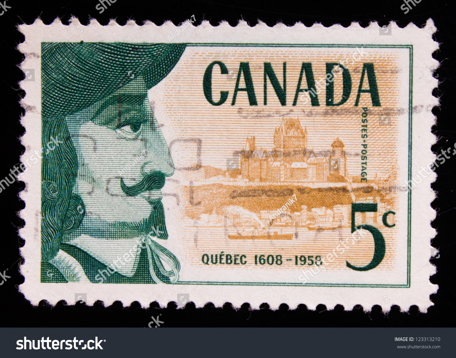 Canada - Circa 1958: A Stamp Printed In Canada Shows A French Explorer ...