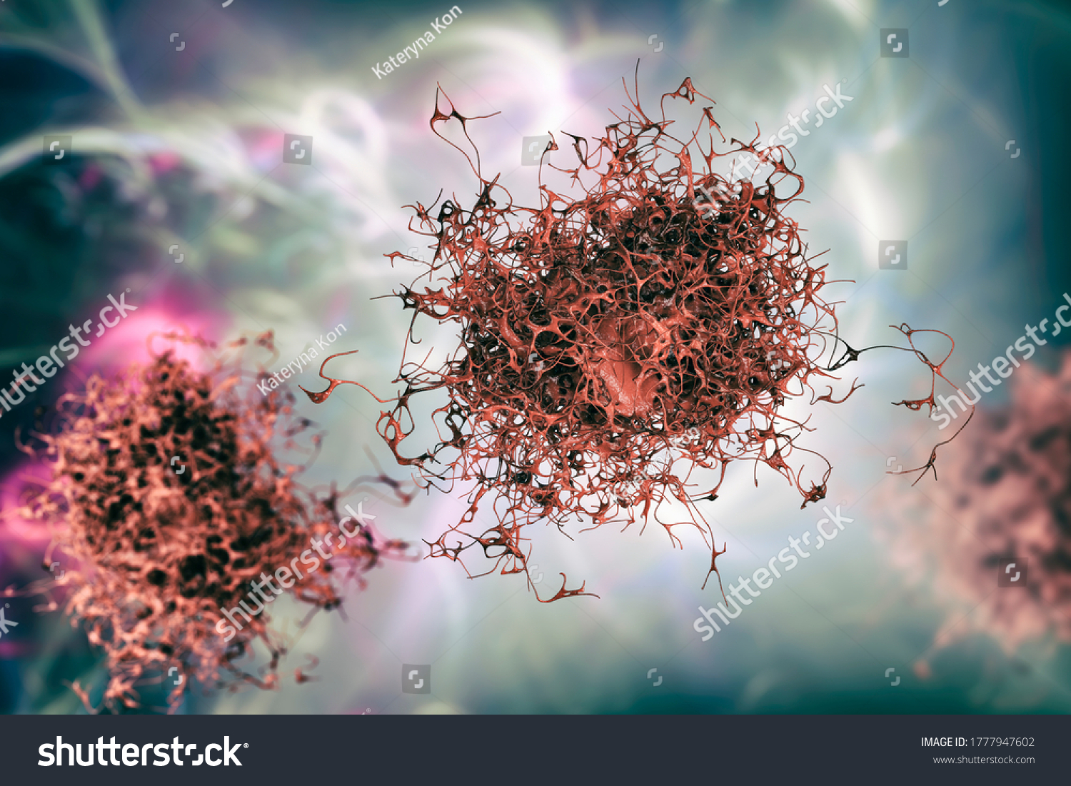 Cancer Cell Malignant Tumor Cell 3d Ilustrações Stock 1777947602 Shutterstock