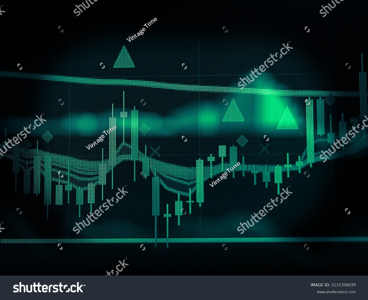 Candlestick Graph Chart Stock Forex Market Stock Photo 2131356039