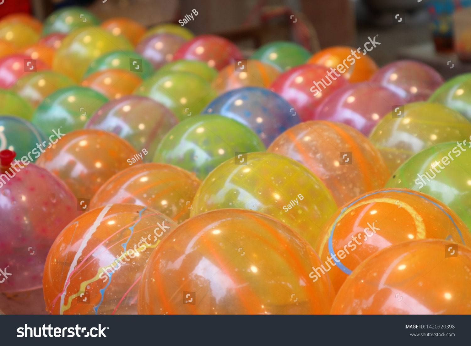 colored water balloons