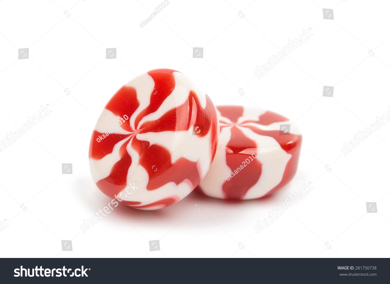 Candy On White Background Stock Photo 281750738 