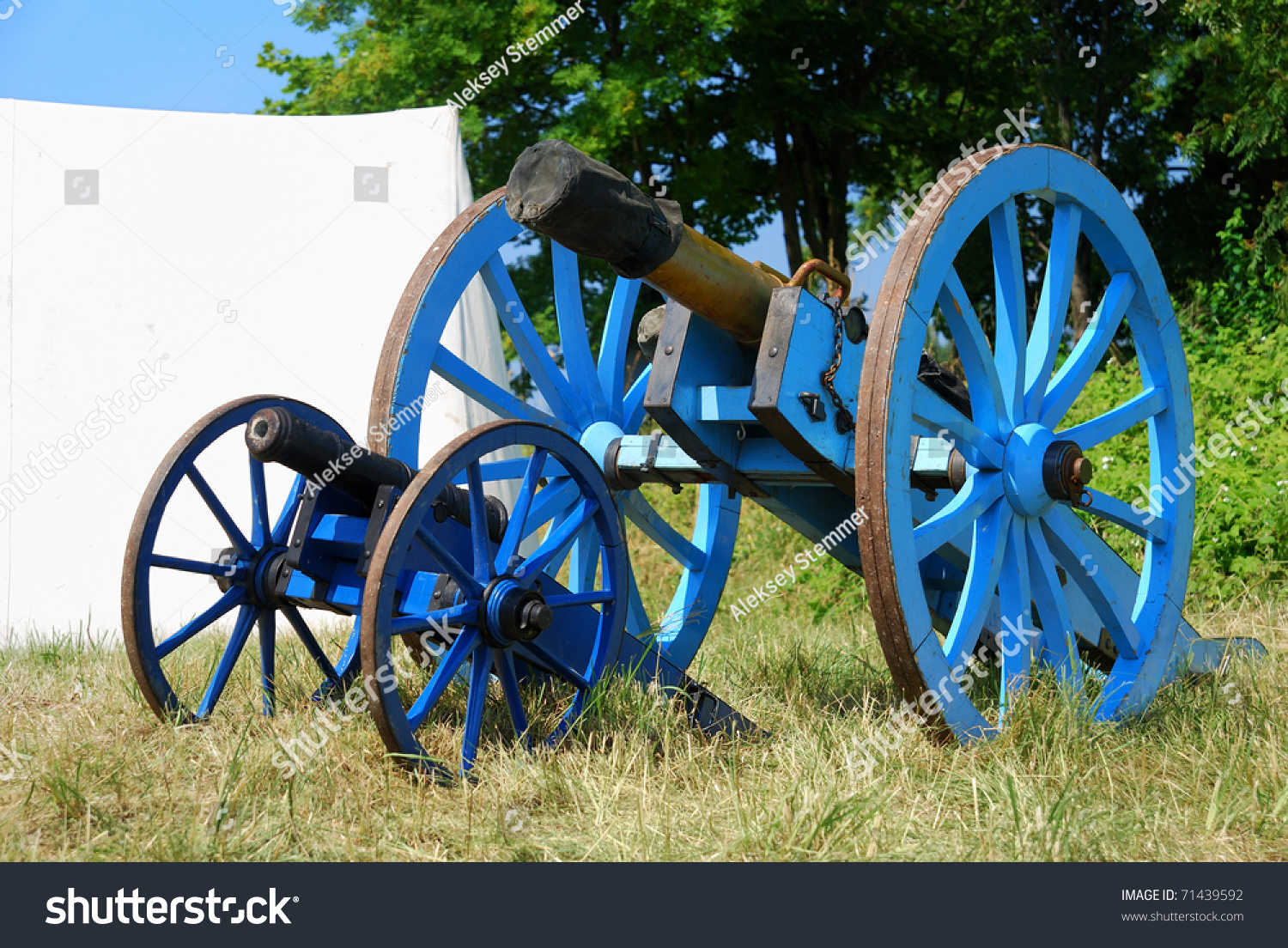 Cannon From Napoleonic War Times. Operational Reproduction Stock Photo ...