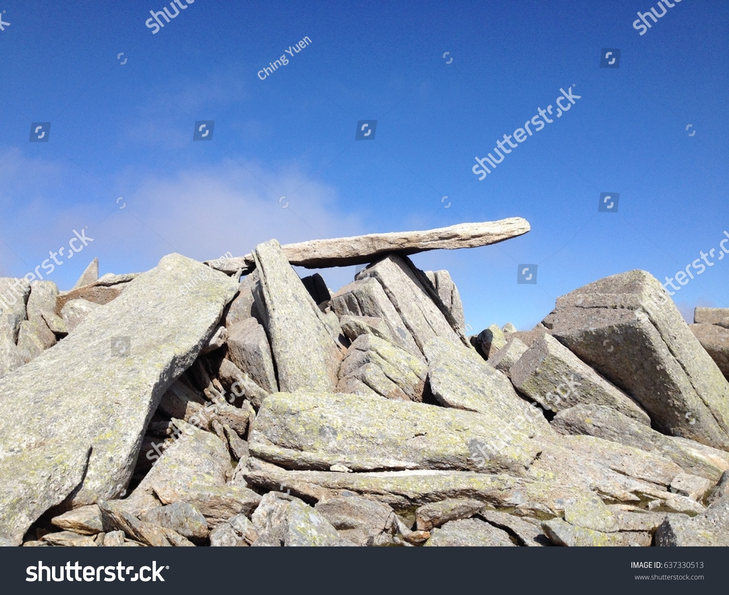 Cantilever Stone One Glyder Fach Snowdonia Stock Photo Edit Now