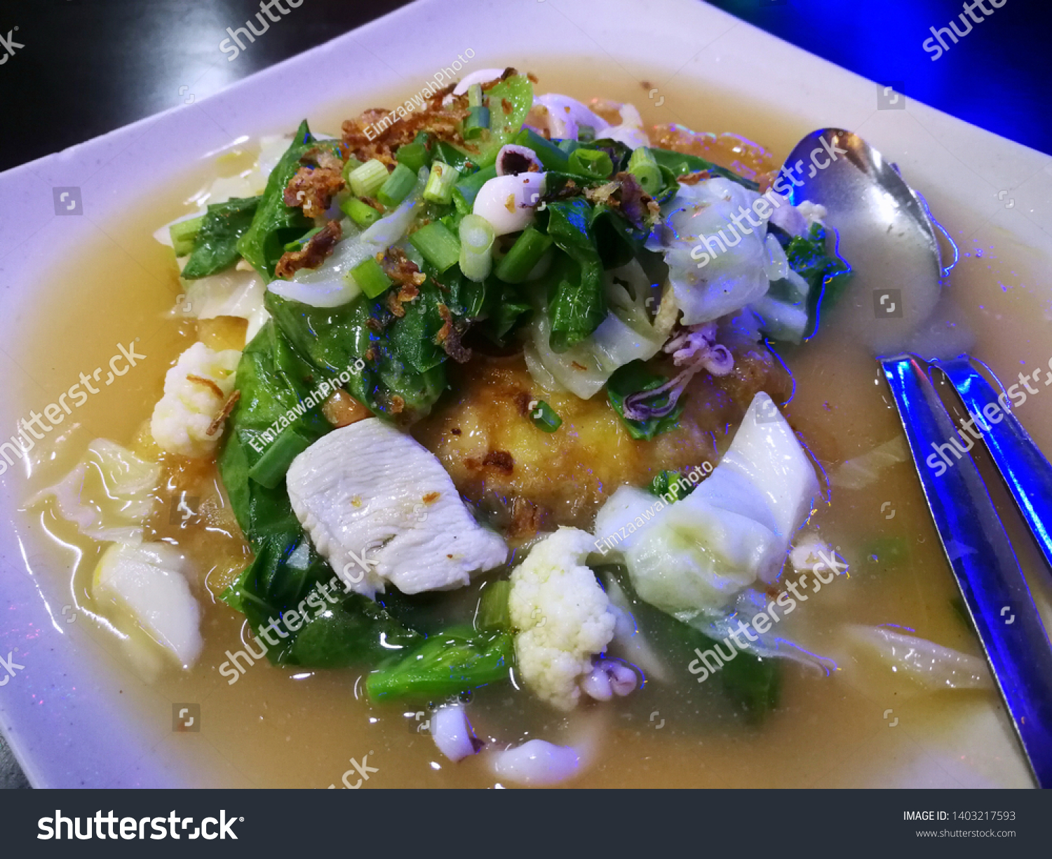 Cantonese Style Kungfu Kuey Teow White Stock Photo Edit Now 1403217593