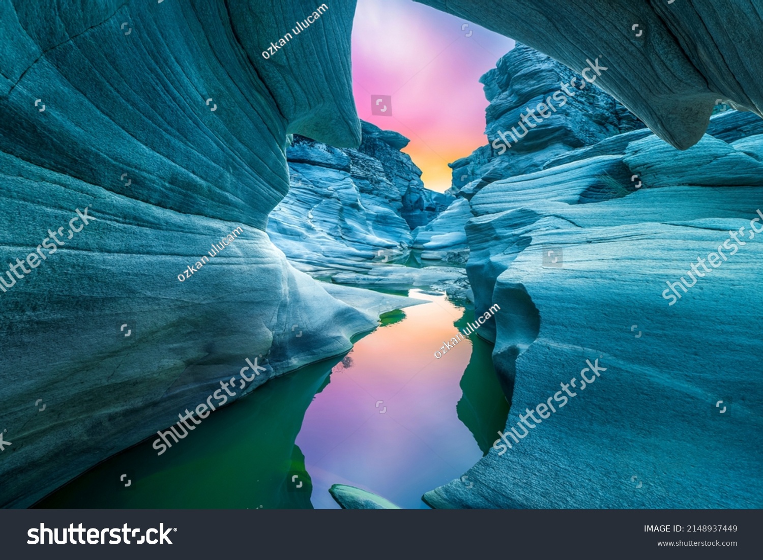 Canyon View Summer Colorful Canyon Landscape Stock Photo 2148937449