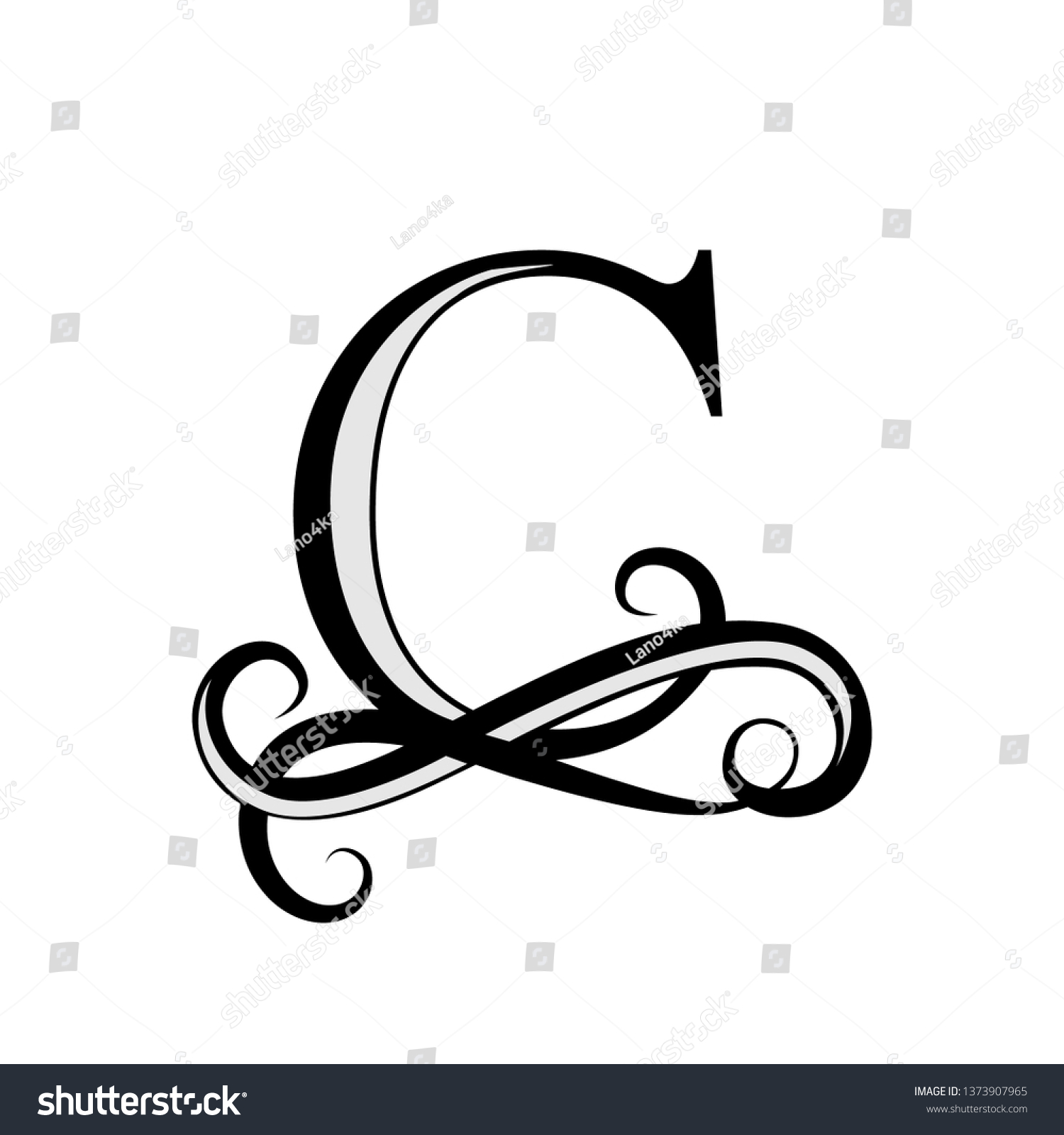 Capital Letter Monograms Logos Beautiful Letter Stock Illustration ...