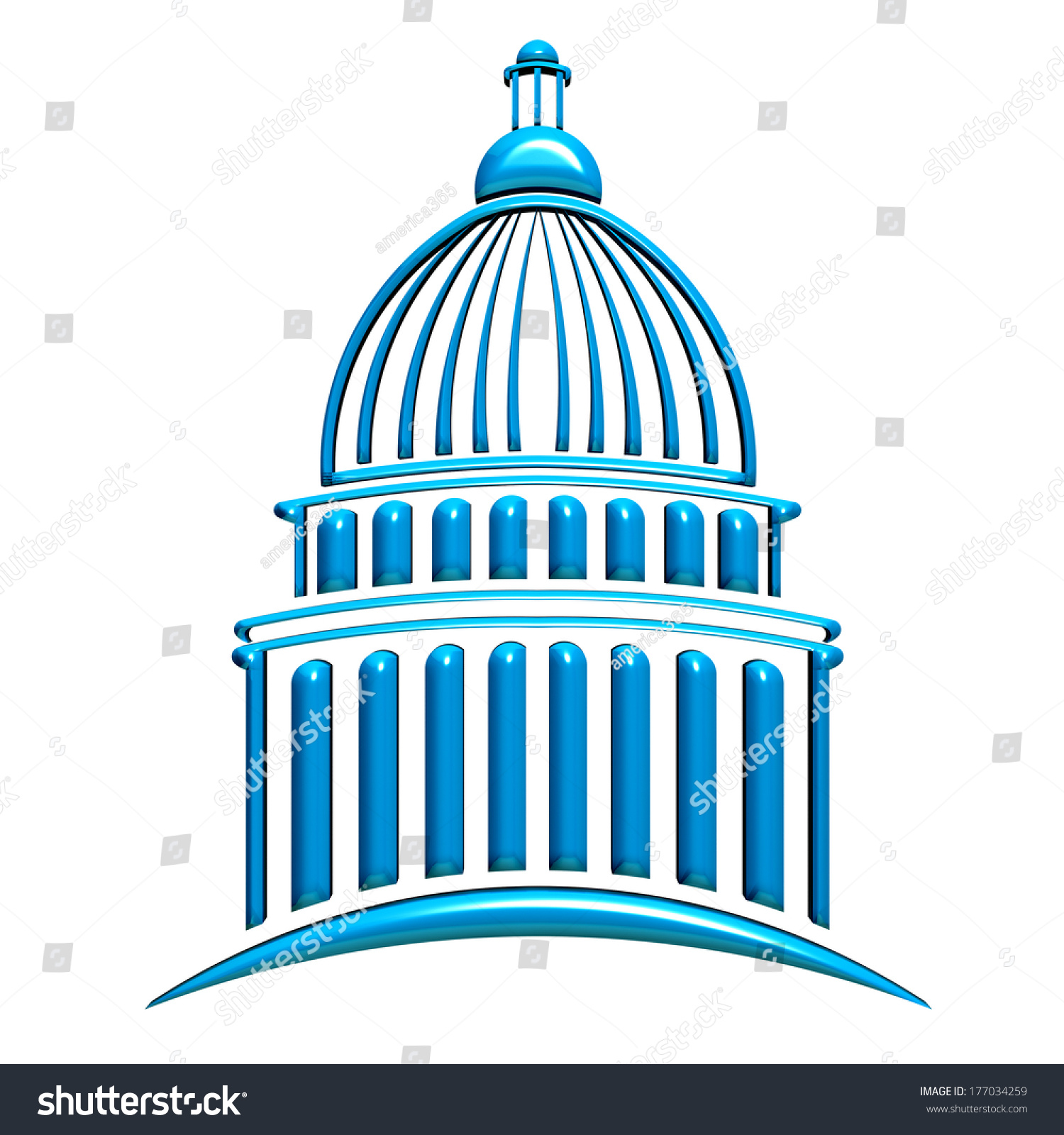 Capitol Building Icon Blue Stock Illustration 177034259 - Shutterstock