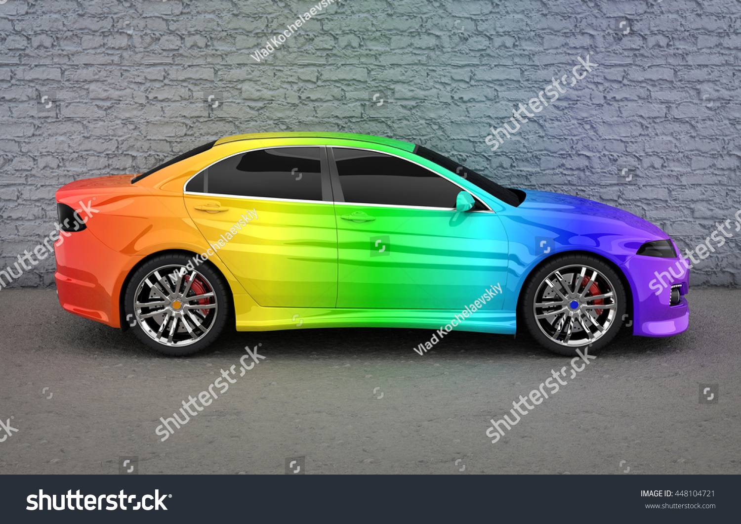 rainbow car 