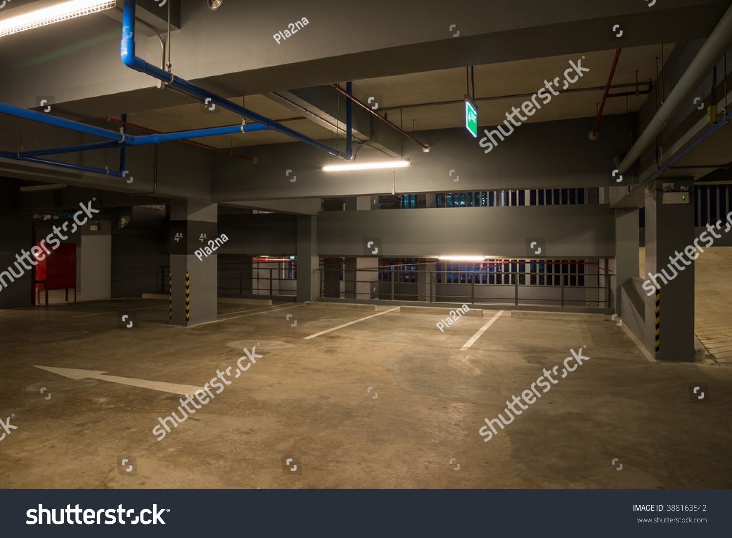 Car Parking Garage Interior Warm Lights Stock Photo Edit Now