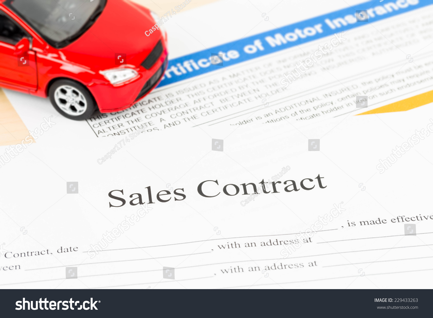 car sales contract document stock photo edit now 229433263 car sales contract