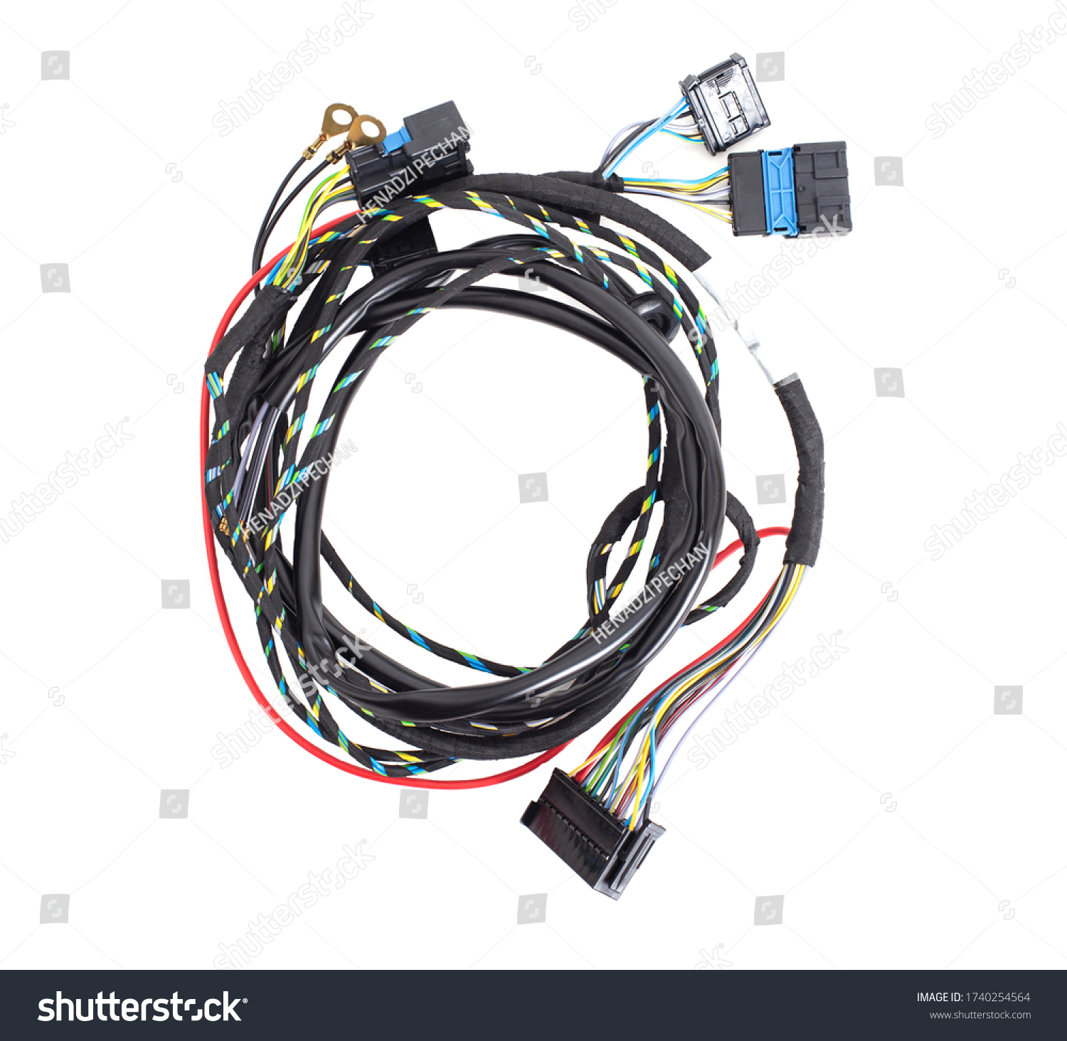 Car Wiring Adapters Connectors On White Stock Photo Edit Now 1740254564