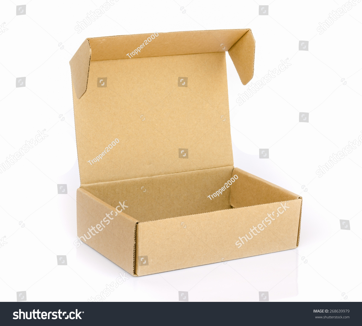 Cardboard Box Isolated On White Background Stock Photo (Edit Now