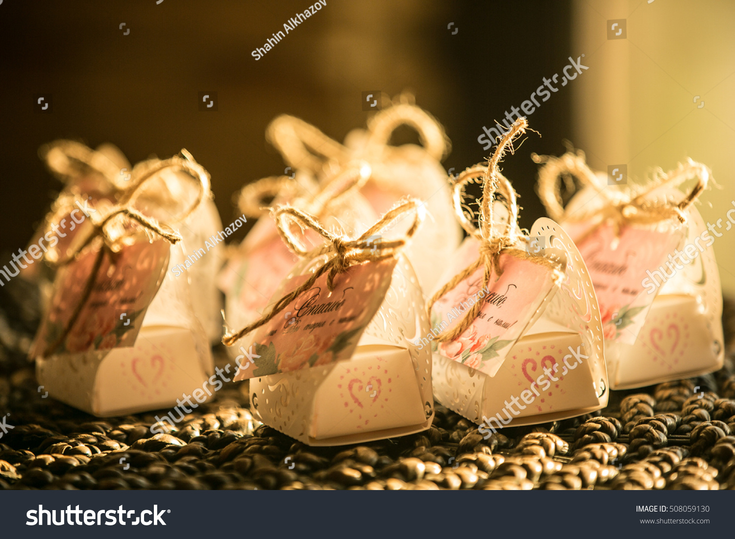 Cardboard Gift Boxes Texture Decoration Present Stock Photo Edit