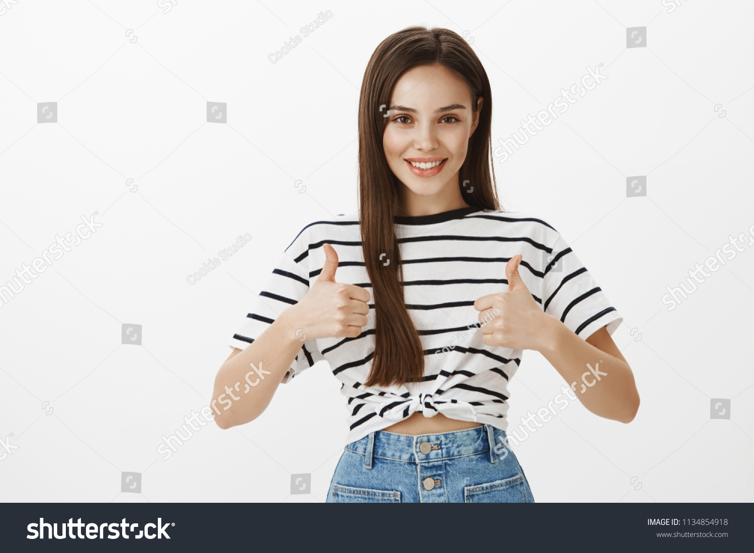 Caring Girlfriend Cheering Boyfriend Accepting Good Stock Photo (Edit ...