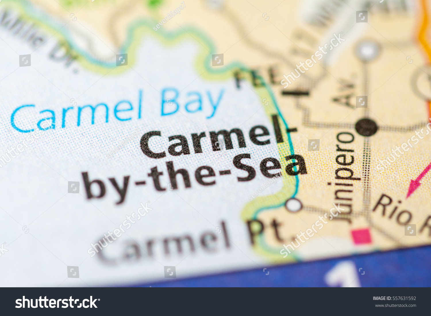 251 Carmel Map Images Stock Photos Vectors Shutterstock   Stock Photo Carmel By The Sea California Usa 557631592 