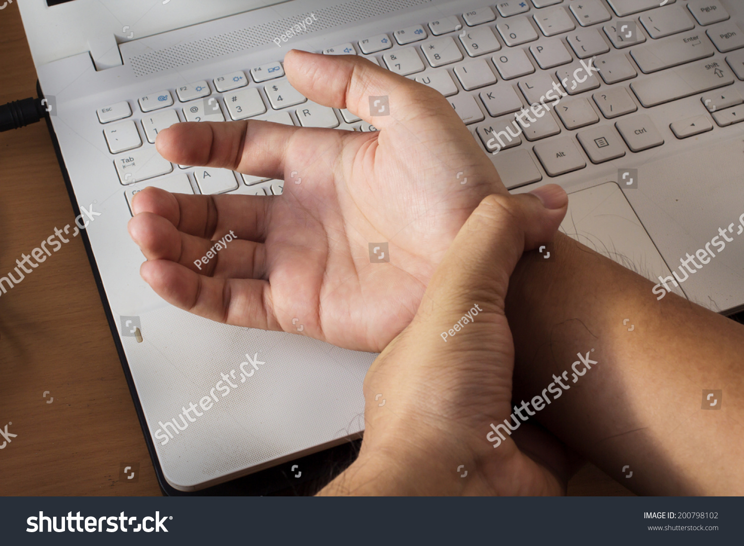 Carpal Tunnel Syndromewrist Pain Working Computer Stock Photo Edit Now 200798102