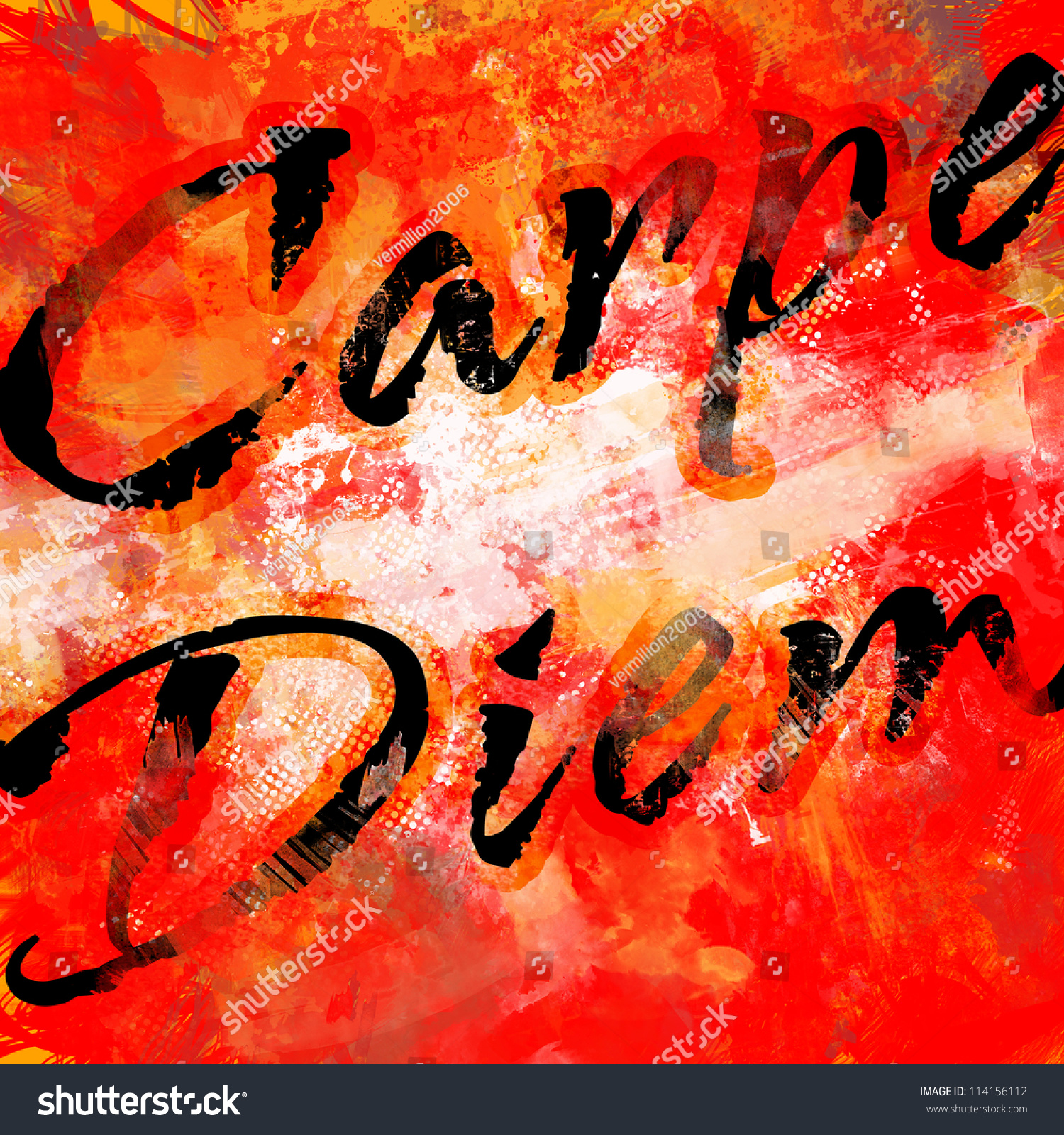 Carpe Diem On Grunge Background Stock Illustration 114156112 - Shutterstock