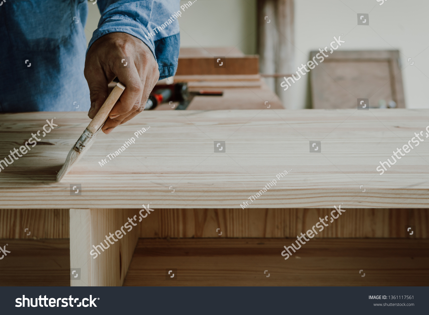 Carpenters Making Furniture Pine Wood Wood Stock Photo Edit Now