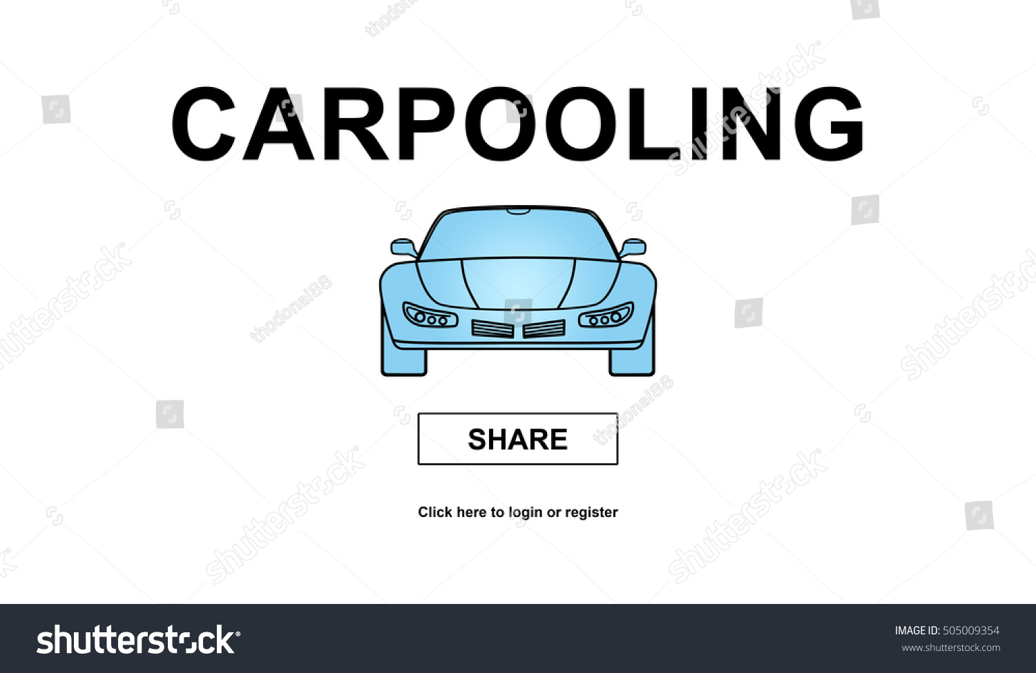 Carpooling Concept On White Background Stock Photo 505009354 : Shutterstock