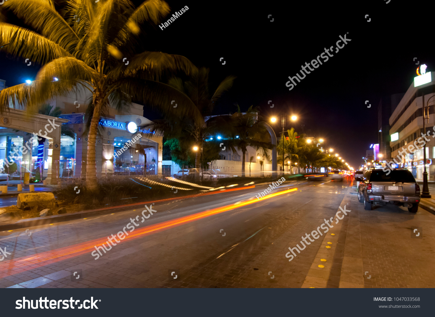 Cars Shops On Palestine Street Night Stock Photo 1047033568 | Shutterstock