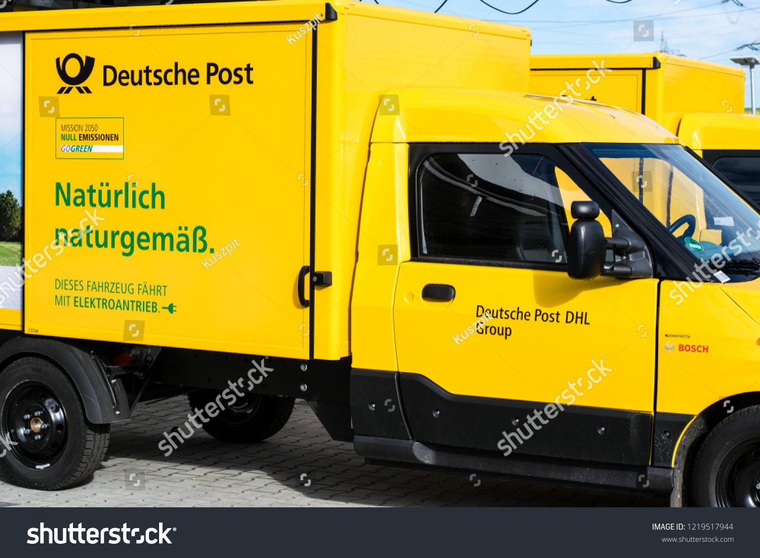 Cars Belonging German Post Standing Companys Stock Photo Edit Now