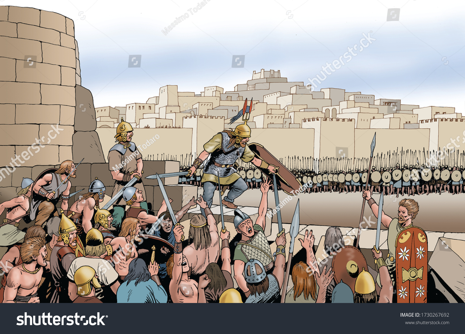 Carthage Mercenaries Rebel During Mercenary War Stock Illustration ...