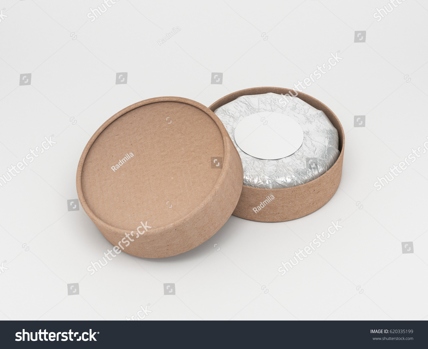 Download Carton Round Box Mockup Cylindrical Packaging Stock Illustration 620335199