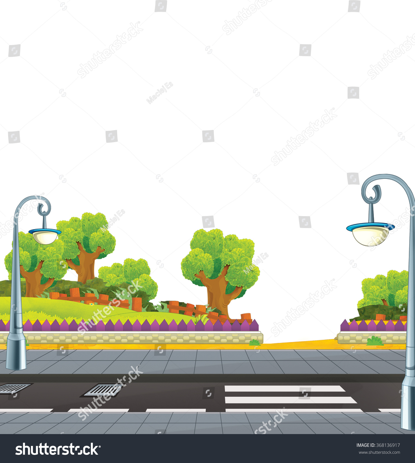 Cartoon Background Different Usage Illustration Children Stock