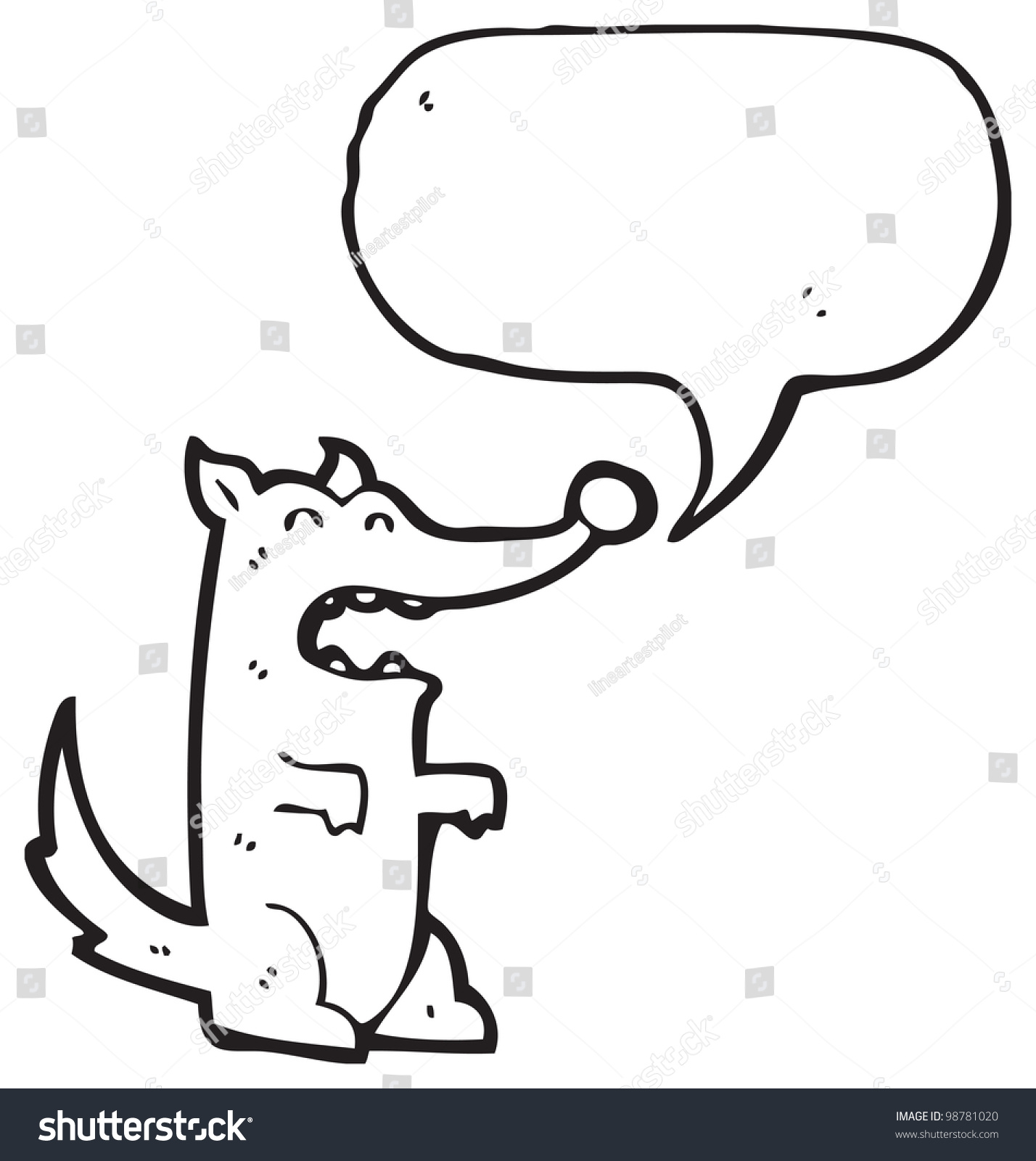 Cartoon Barking Dog Stock Illustration 98781020 - Shutterstock