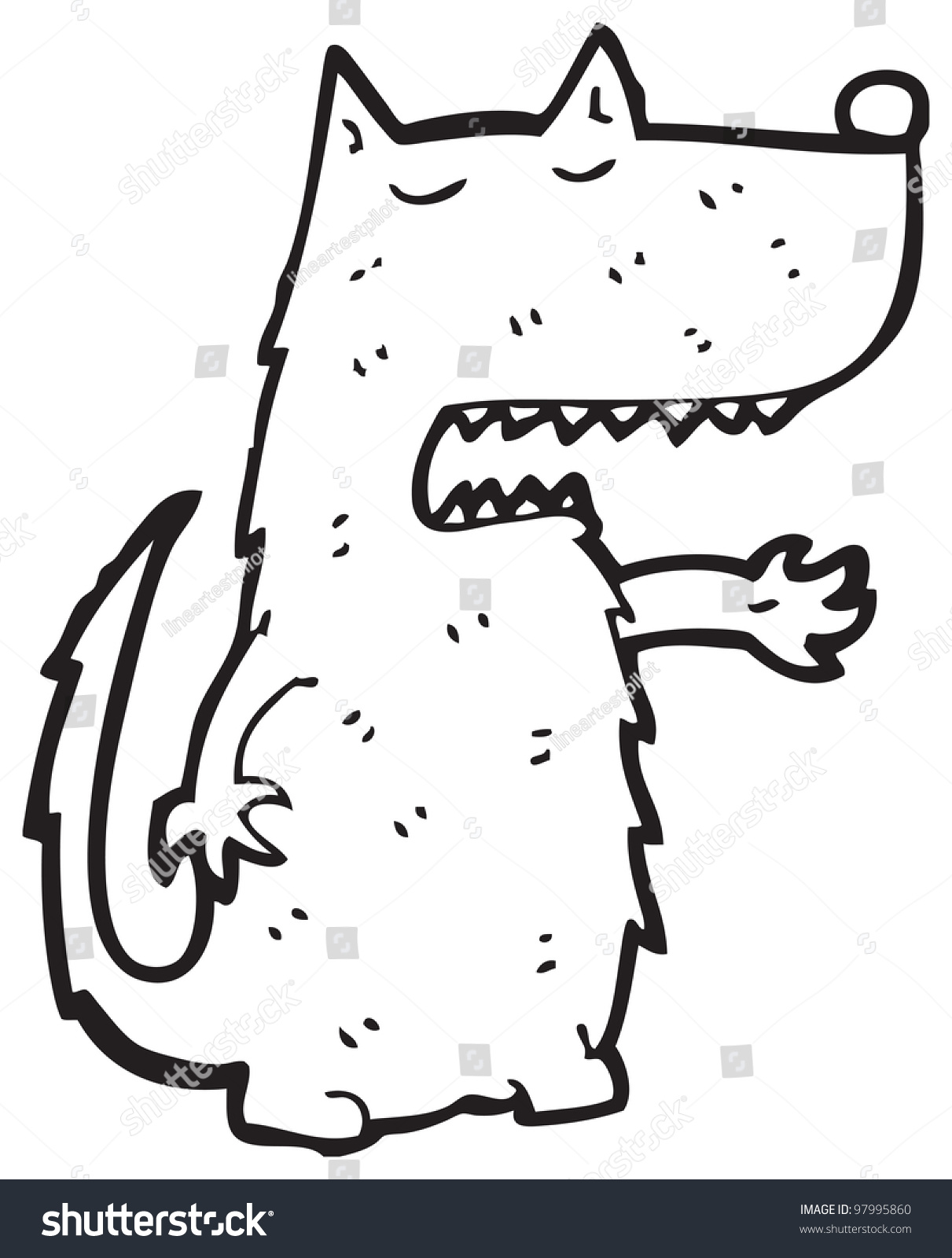 Cartoon Big Bad Wolf Stock Photo 97995860 : Shutterstock