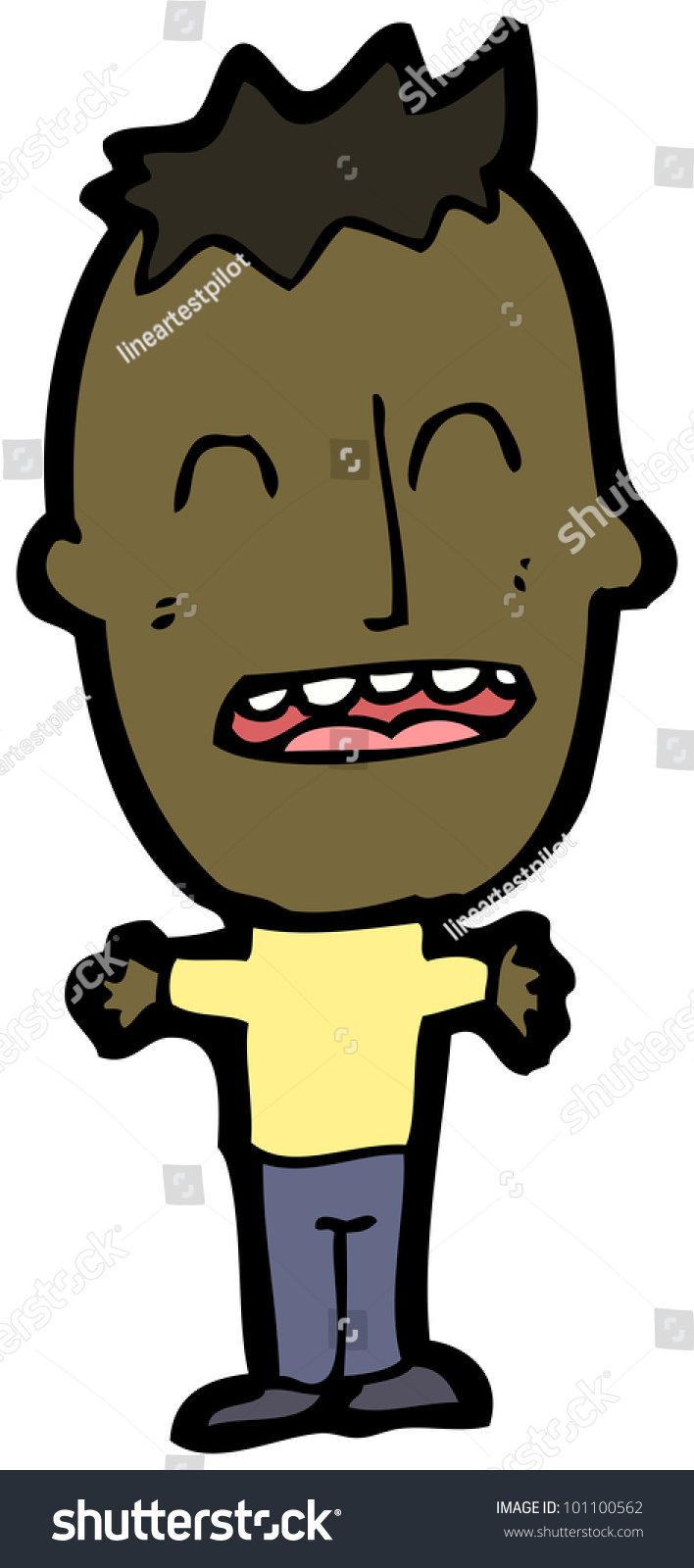 Cartoon Big Head Boy Stock Photo 101100562 : Shutterstock