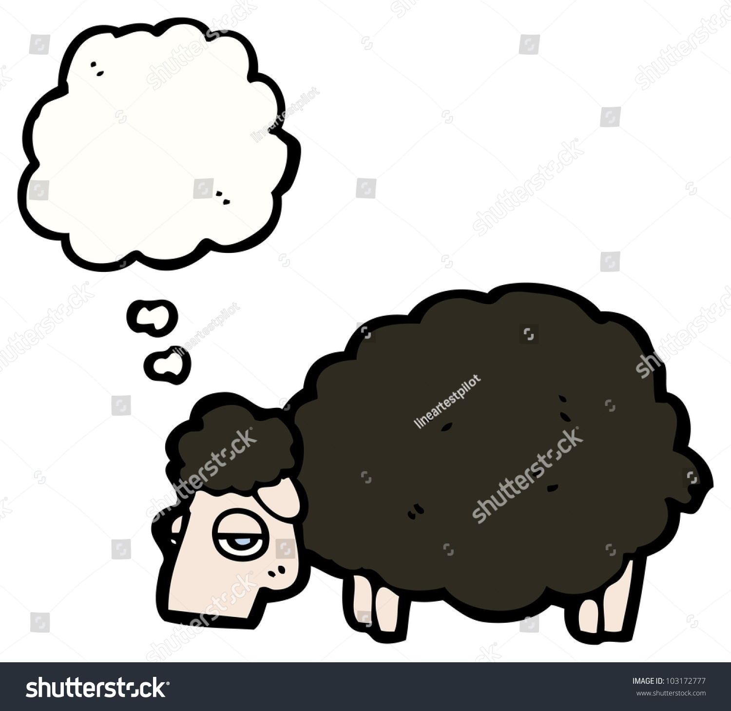 Cartoon Black Sheep Stock Photo 103172777 : Shutterstock