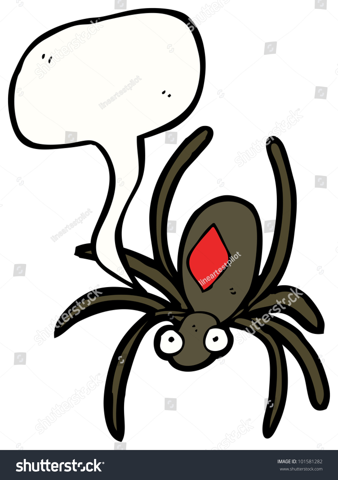 Cartoon Black Widow Spider Stock Illustration 101581282 - Shutterstock