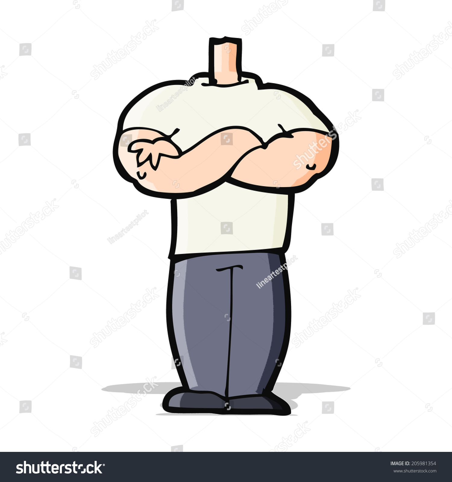 Cartoon Body Folded Arms Mix Match Stock Illustration 205981354 ...