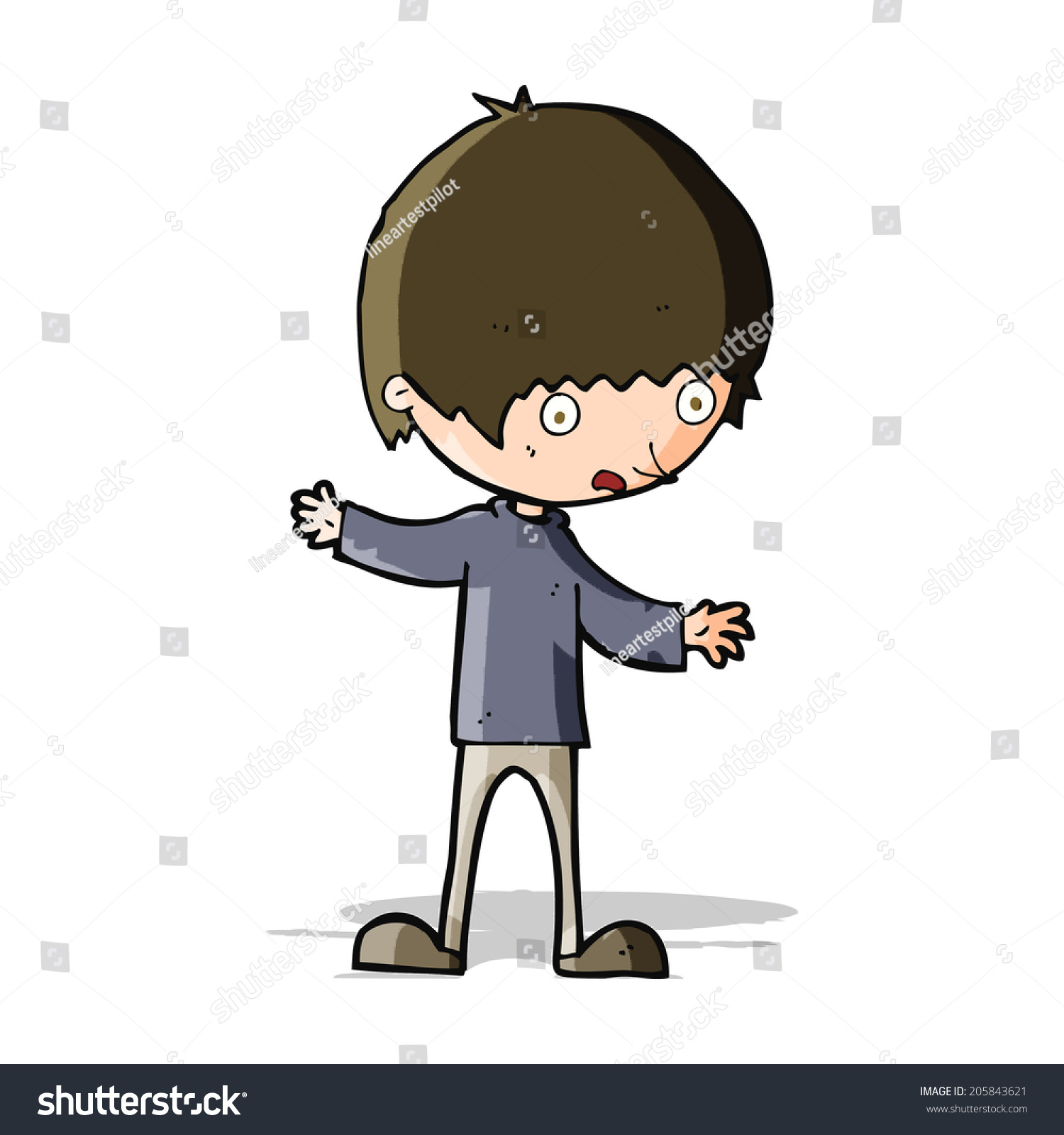 Cartoon Boy Outstretched Arms Stock Illustration 205843621 | Shutterstock