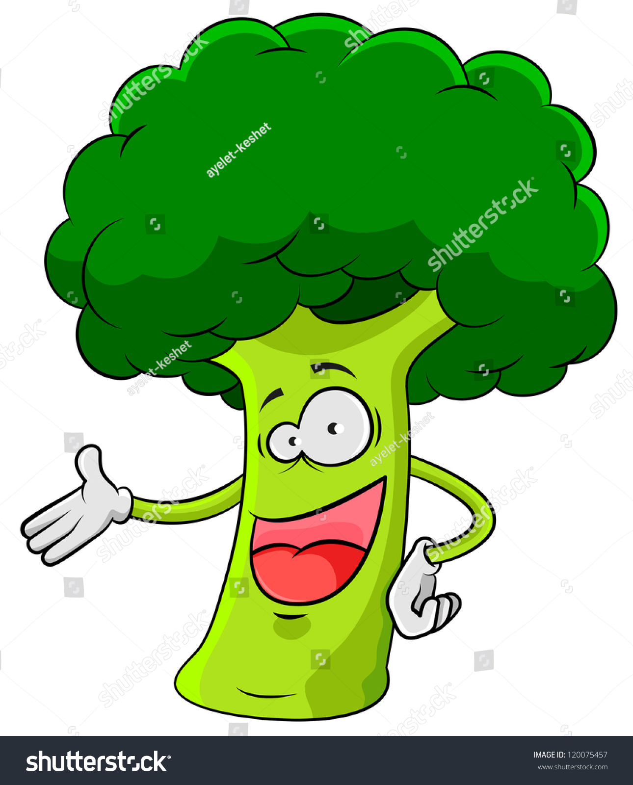 Cartoon Broccoli Vector Available My Gallery Stock Illustration