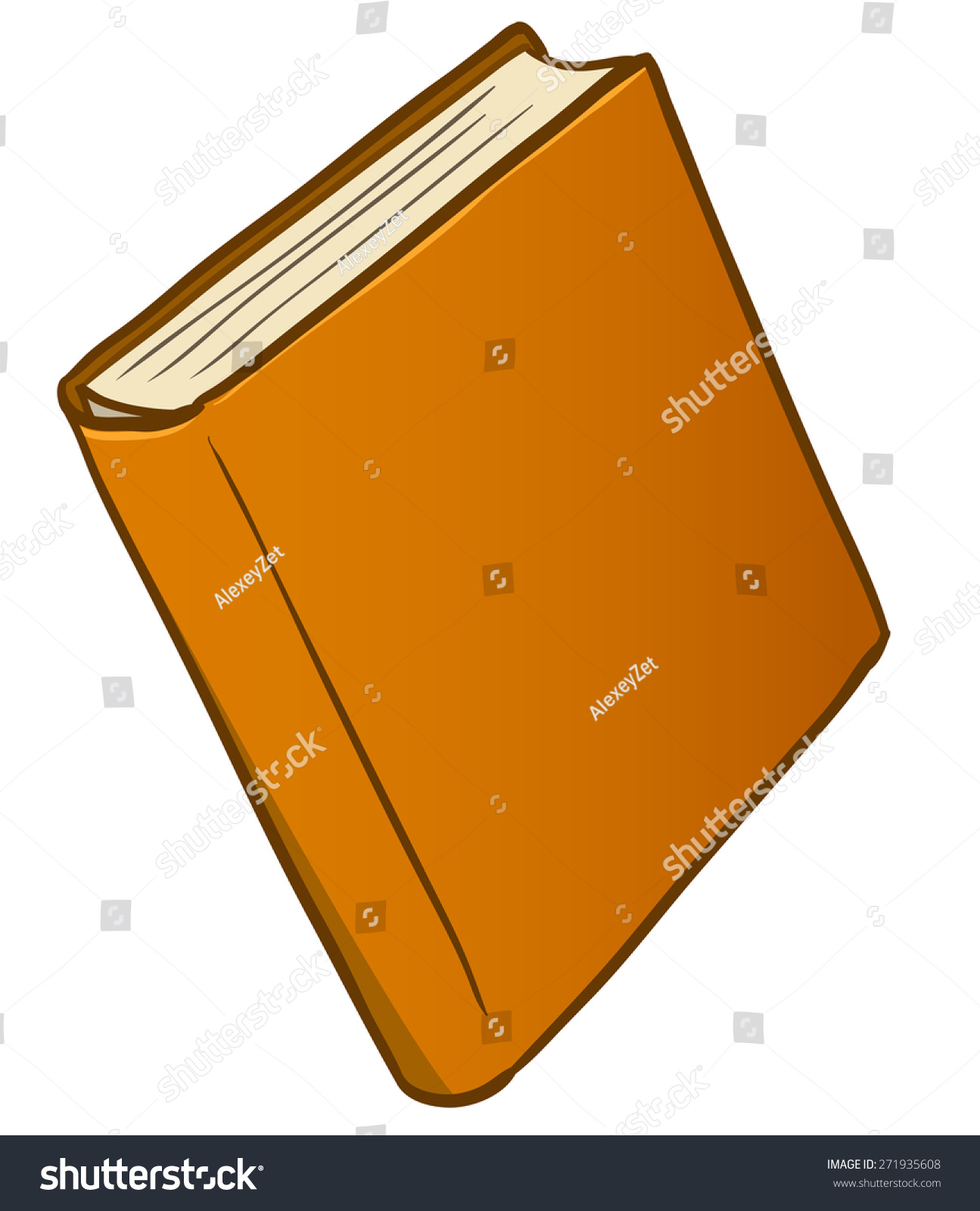 Cartoon Brown Book Isolated On White Background Stock Photo 271935608 ...