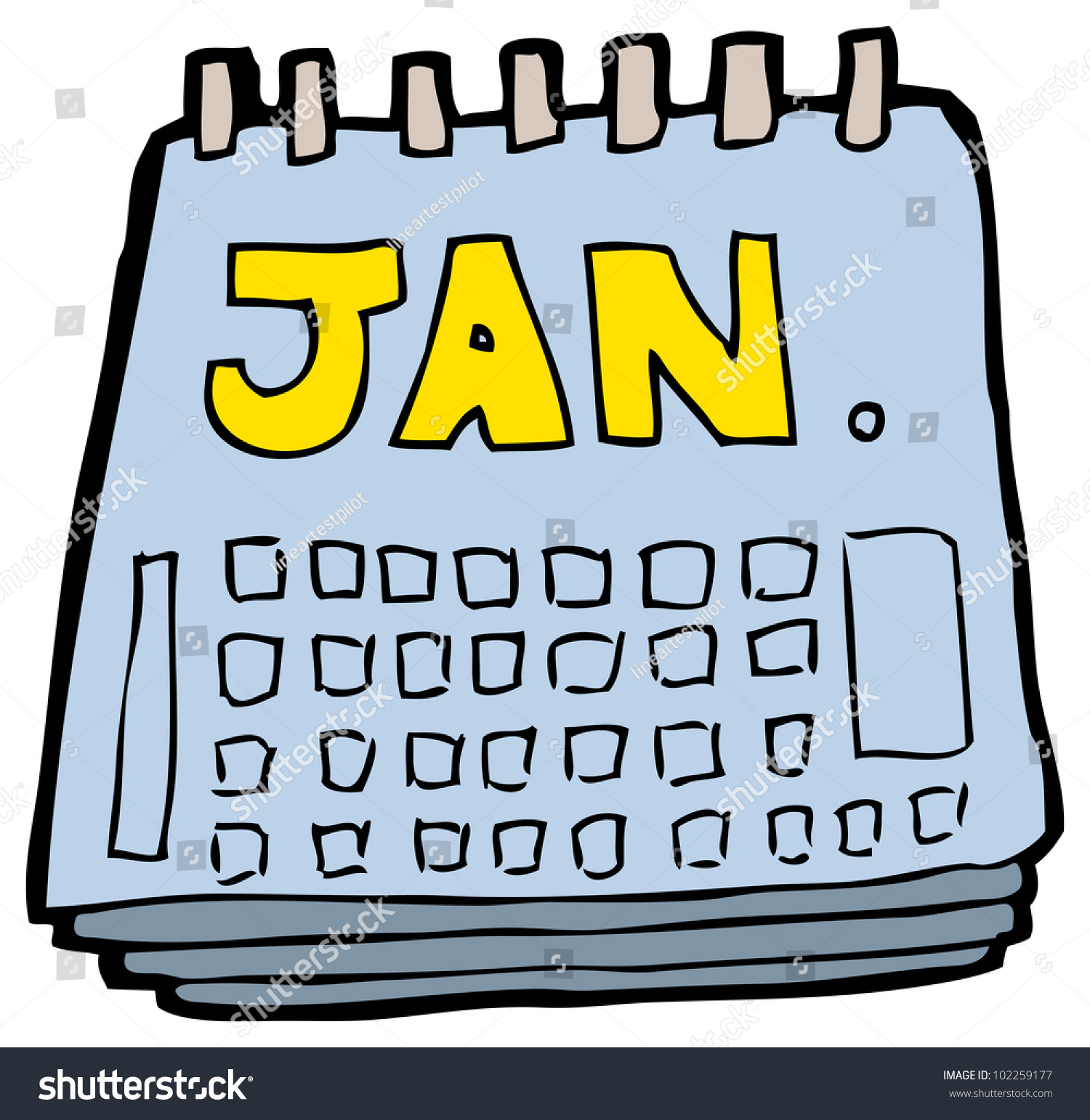 Cartoon Calendar Stock Illustration 102259177 Shutterstock